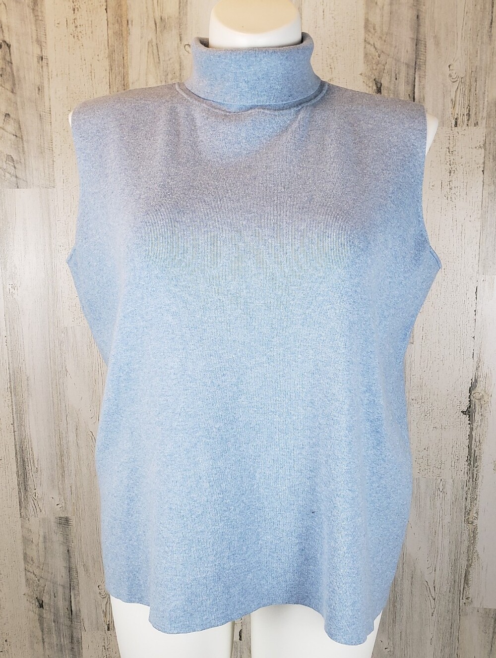 Talbots Light Blue Sleeveless Mock Neck Size 2X